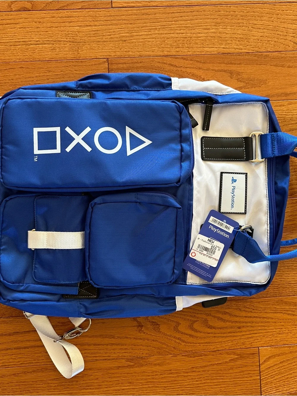 Sony Blue PlayStation Symbol Backpack with White Accents